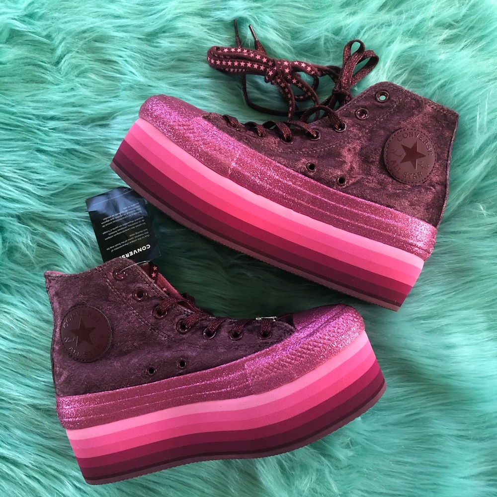 Converse Miley Cyrus Pink Platforms 8